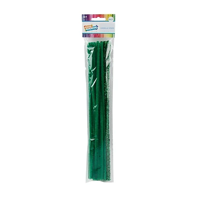 Make Shoppe Tinsel & Regular Chenille Stem, Green, 35 Count, 6Mm X 12Inch