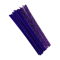 Make Shoppe Tinsel & Regular Chenille Stem, Purple, 35 Count, 6Mm X 12Inch