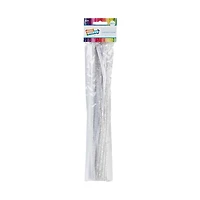 Make Shoppe Tinsel & Regular Chenille Stem, White 35 Count, 6Mm X 12Inch