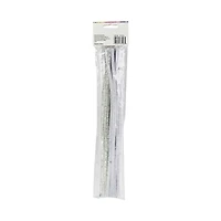 Make Shoppe Tinsel & Regular Chenille Stem, White 35 Count, 6Mm X 12Inch