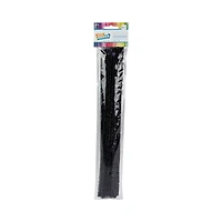 Make Shoppe Tinsel & Regular Chenille Stem, Black 35 Count, 6Mm X 12Inch