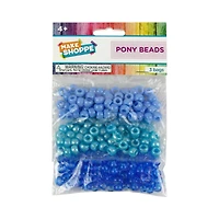 Make Shoppe Pony Beads, Blue, 1.8oz