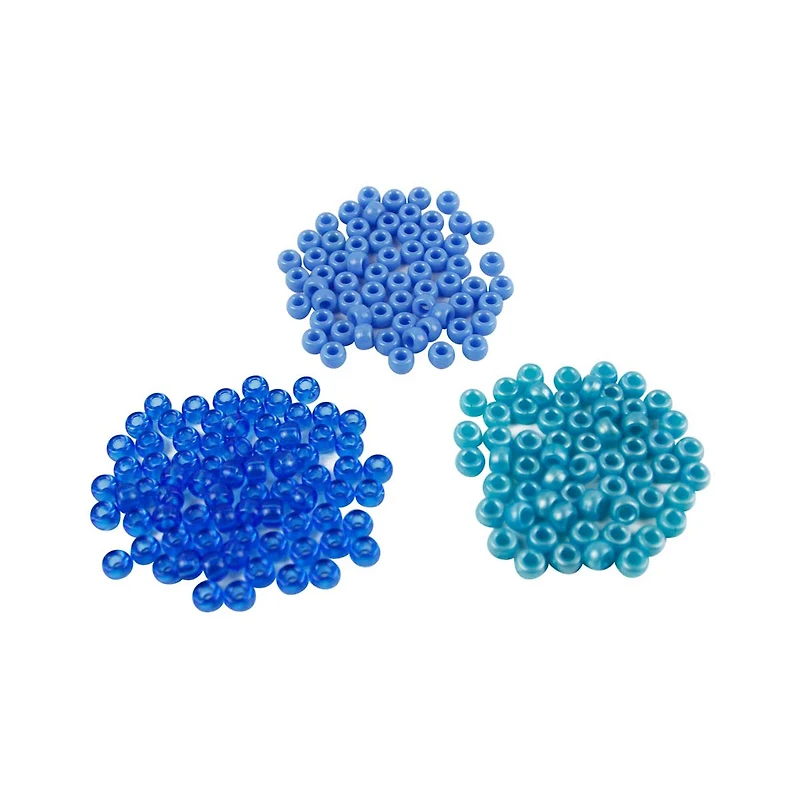 Make Shoppe Pony Beads, Blue, 1.8oz