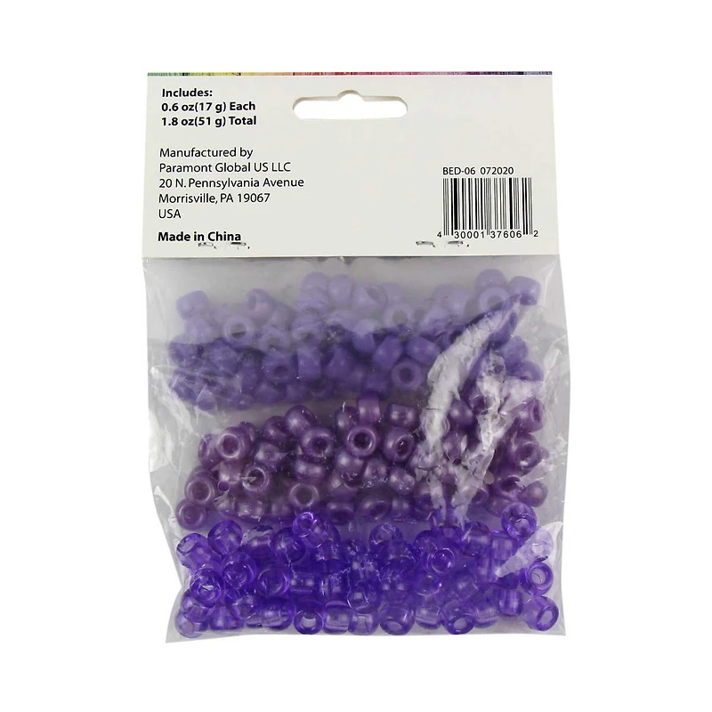 Make Shoppe Pony Beads, Purple 1.8oz