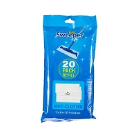 Wet-Dry Sweeper Wet Cloths Refills, Pack of 20
