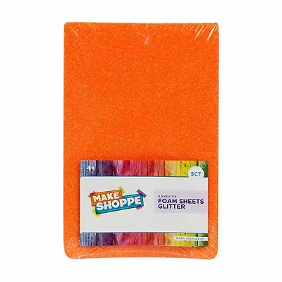 Make Shoppe Glitter Adhesive Foam Sheet, 6X9 Inch, 5 Count