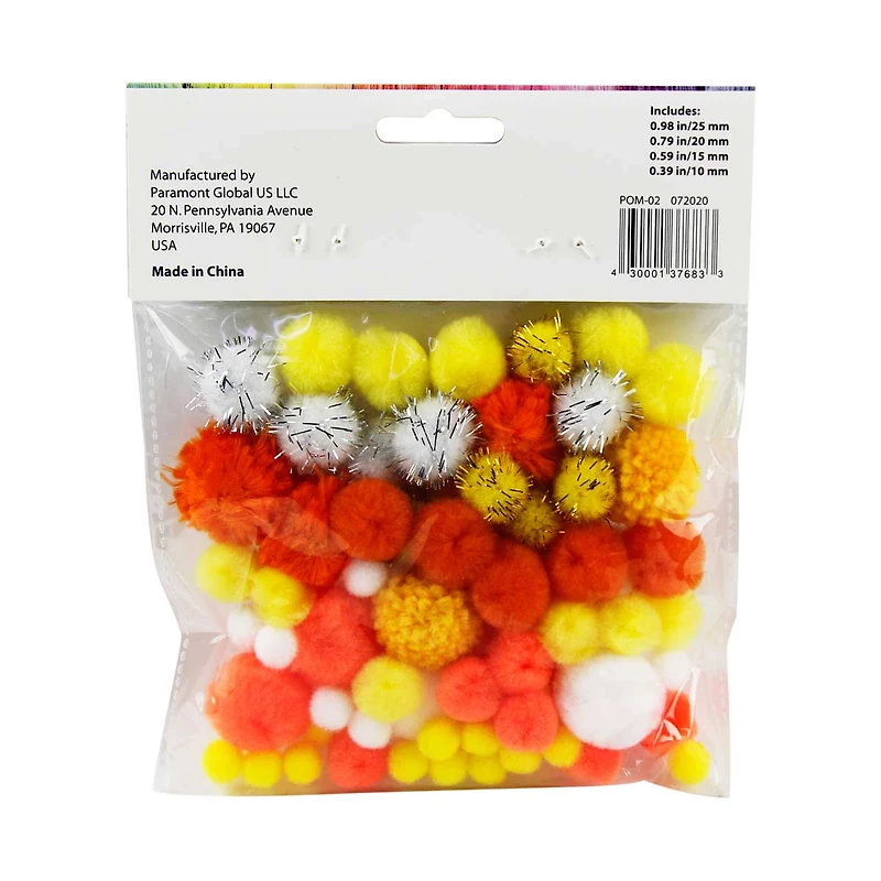 Make Shoppe Pom Pom, White Mixed, Soft Pluffy Yarn