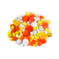 Make Shoppe Pom Pom, White Mixed, Soft Pluffy Yarn