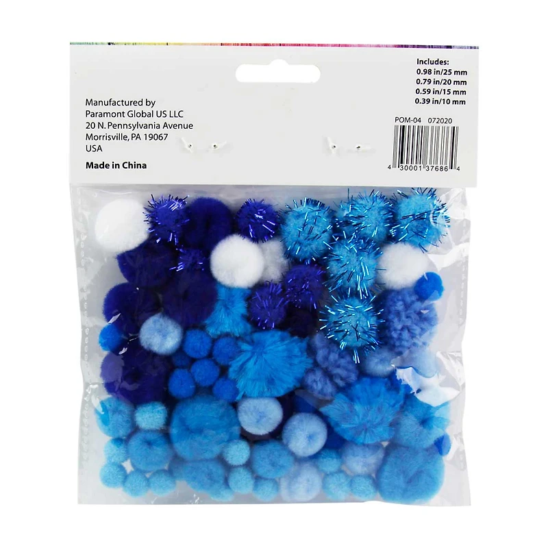 Make Shoppe Pom Pom, White Mixed, Soft Pluffy Yarn