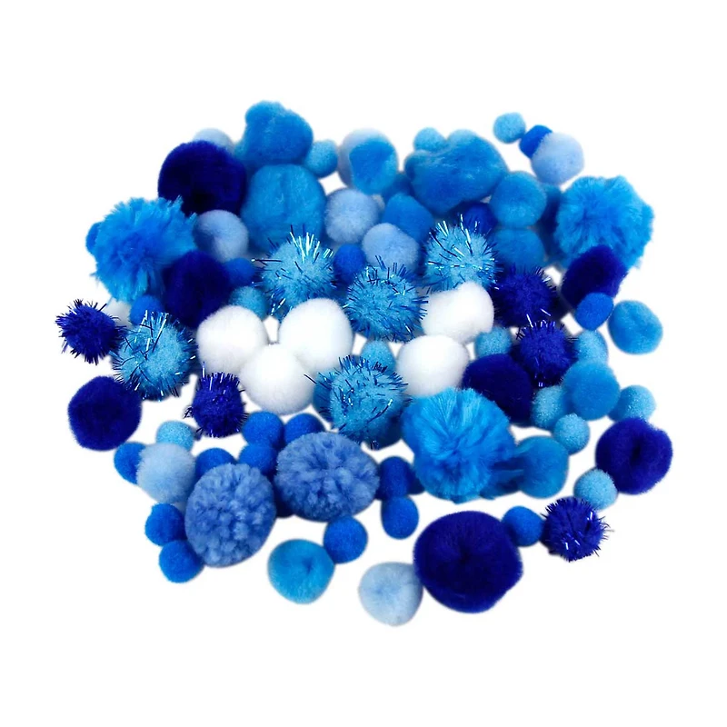 Make Shoppe Pom Pom, White Mixed, Soft Pluffy Yarn