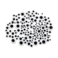 Make Shoppe Wiggle Eyes Self-Adhesive, Black On White, 160 Count