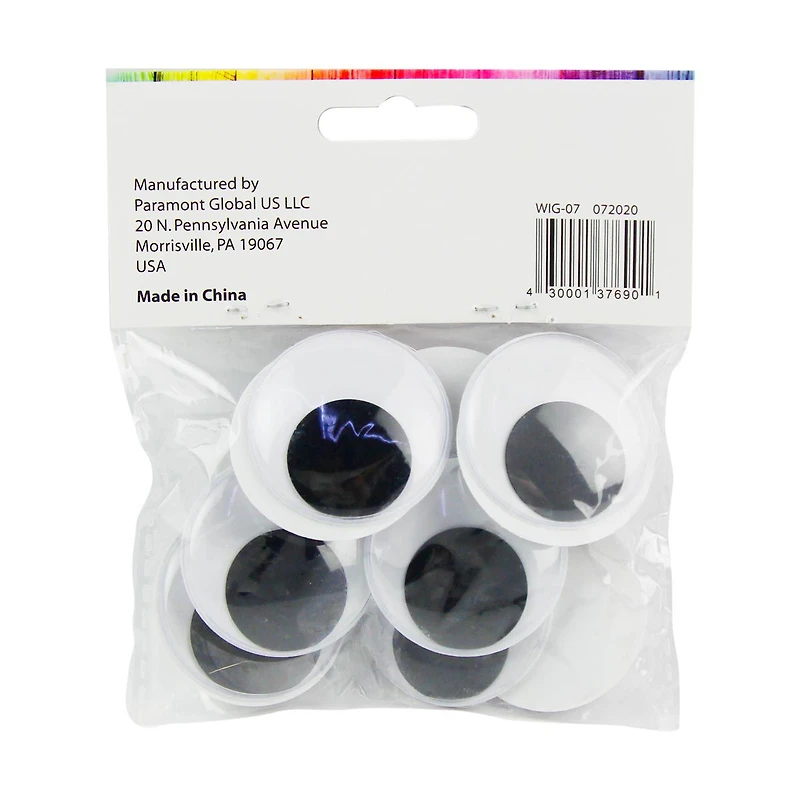 Make Shoppe Wiggle Eyes Self-Adhesive, Black On White, 1.5Inch, 12 Count