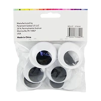 Make Shoppe Wiggle Eyes Self-Adhesive, Black On White, 1.5Inch, 12 Count