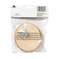 Plaid 4" Wood Rounds, Set of 2