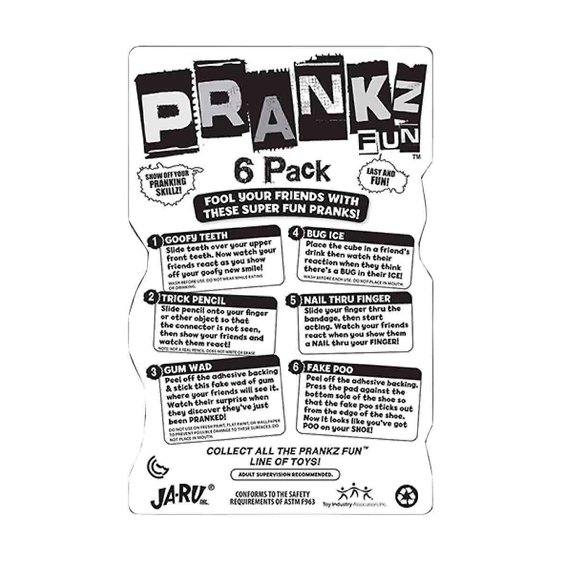 Prankz Fun Trick Toys, Pack of 6