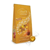 Lindt LINDOR Caramel Milk Chocolate Candy Truffles, Chocolates with Smooth, Melting Truffle Center, 5.1 oz. Bag