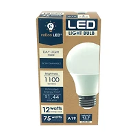 reEco LED Daylight A19 Light Bulb, 75W Replacement, 1 Pack