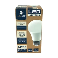 reEco LED Soft White A19 Light Bulb, 100W Replacement, 1 Pack