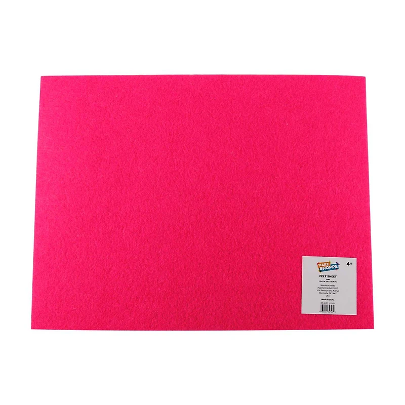 Make Shoppe Felt Sheet, 12 x 9 Inch, Dark Pink