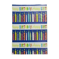 321 Party! Gift Wrapping Paper Roll for Birthday, Assorted