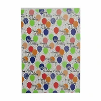 321 Party! Gift Wrapping Paper Roll for Birthday, Assorted