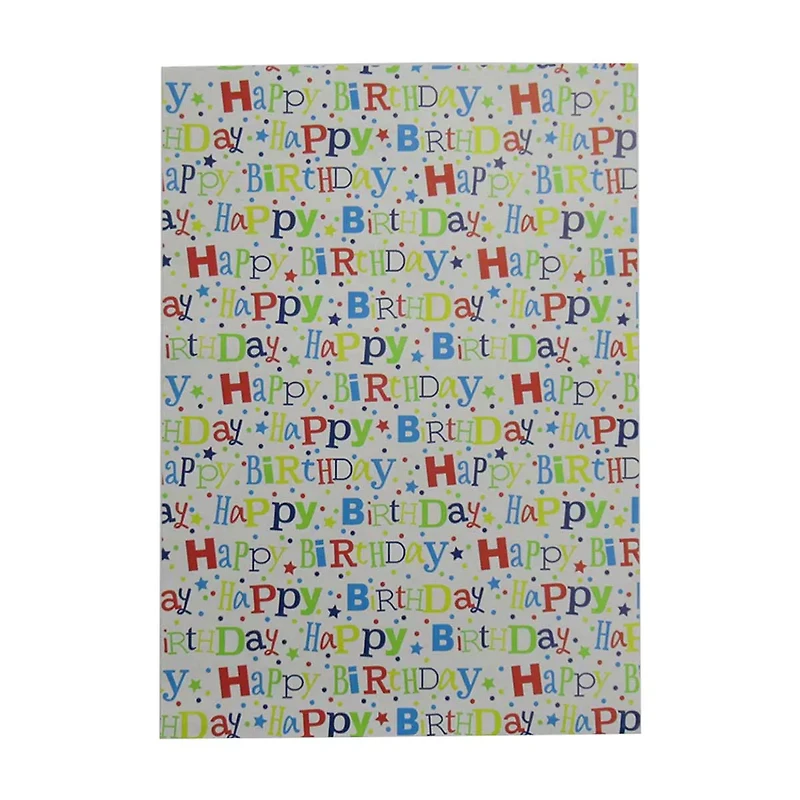321 Party! Gift Wrapping Paper Roll for Birthday, Assorted