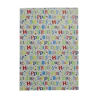 321 Party! Gift Wrapping Paper Roll for Birthday, Assorted