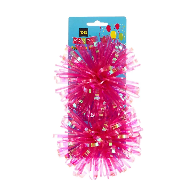 321 Party! Pom Pom Bow Tinsel Assorted, 2 Count
