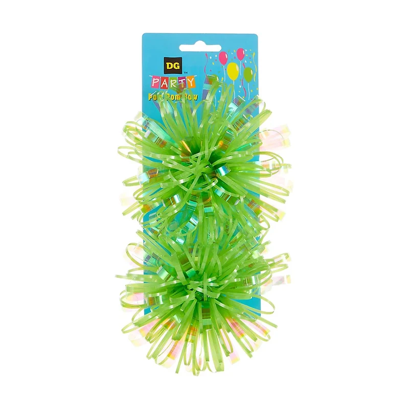 321 Party! Pom Pom Bow Tinsel Assorted, 2 Count