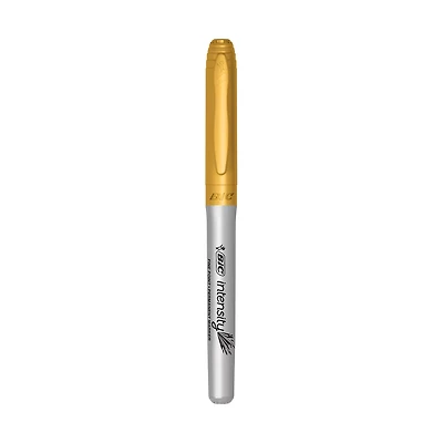 BIC Intensity Metallic Permanent Marker, Fine Point, Gold