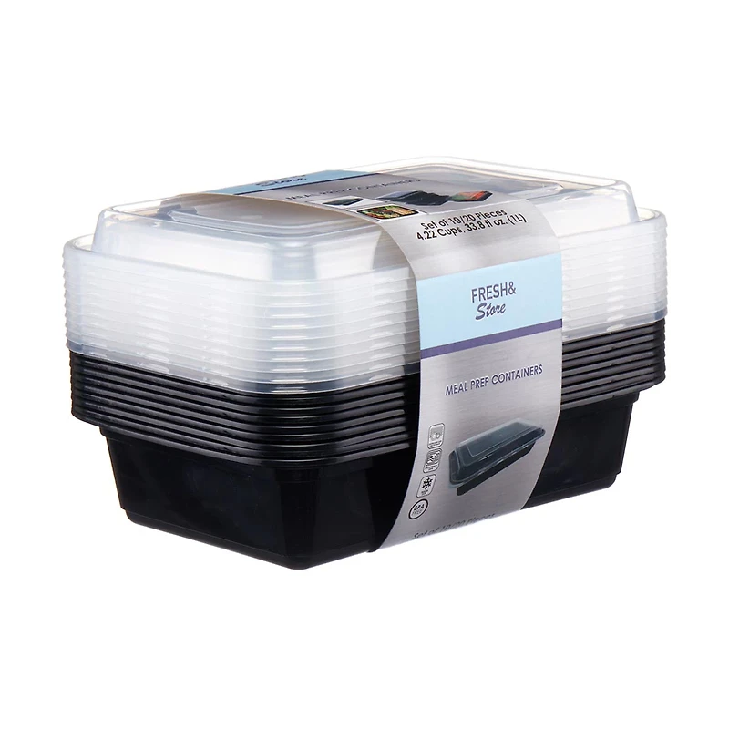 Rectangle Meal Prep Containers, 10 Pack