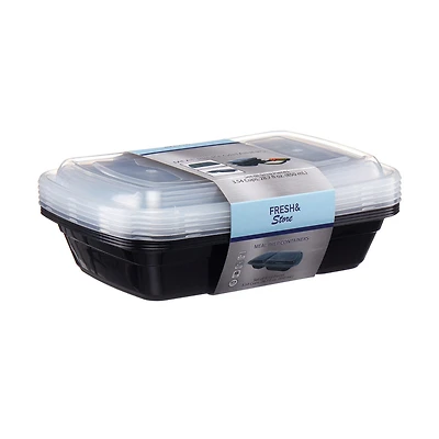Fresh & Store Rectangle Meal Prep Containers, 5 Pack