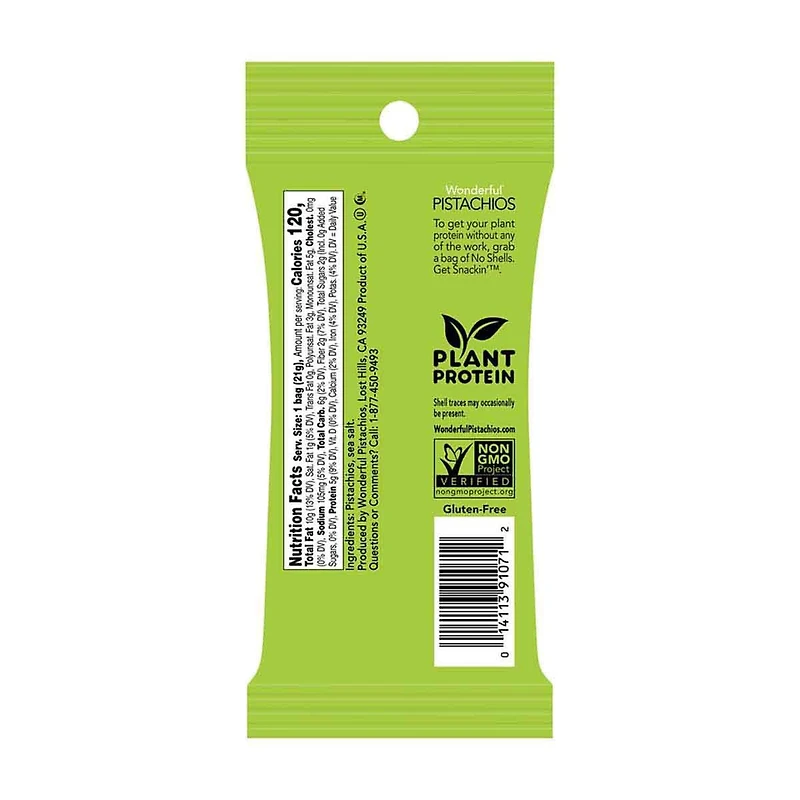 Wonderful Roasted and Salted Pistachios, 0.75 oz Bag