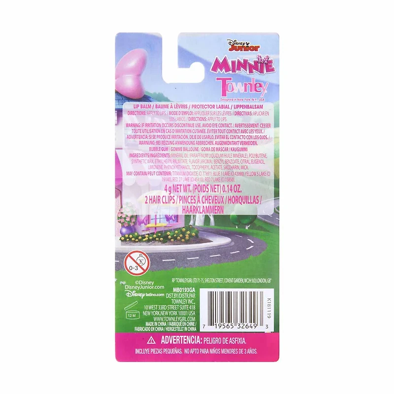 Minnie Flavored Lip Balm with Hair Clips