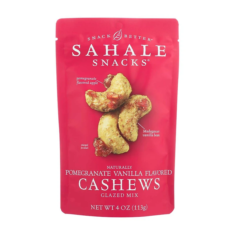 Sahale Snacks Pomegranate Vanilla Flavored Cashews Glazed Nut Mix, 4 oz.