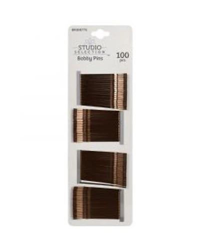 Studio Selection Brown Bobby Pins, 100 Pieces