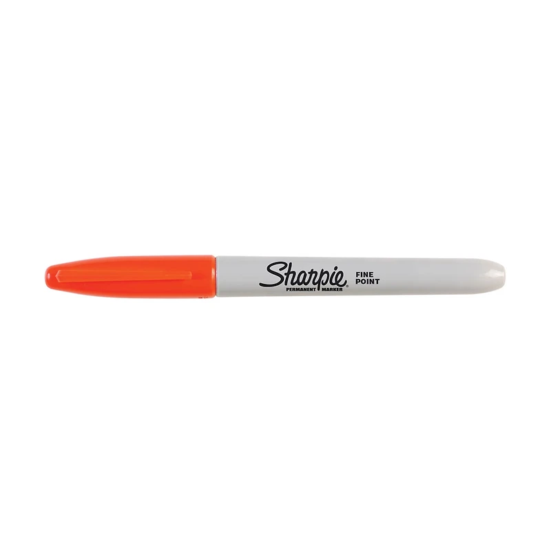 Sharpie Permanent Marker, Fine Point, Orange, 1 Count