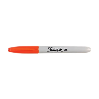 Sharpie Permanent Marker, Fine Point, Orange, 1 Count