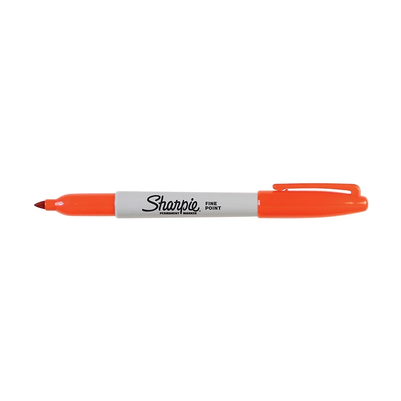 Sharpie Permanent Marker, Fine Point, Orange, 1 Count