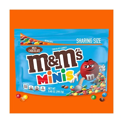 M&M'S Minis Milk Chocolate Candy, Sharing Size 9.4 oz Bag