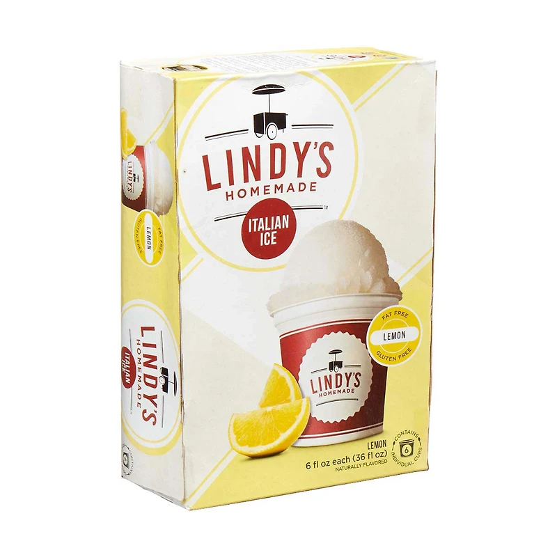 Lindy's Homemade Italian Lemon Ice Cups, 6 Count