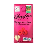 Chocolove Raspberries in Dark Chocolate Bar