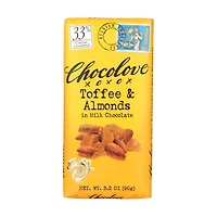 Chocolove Toffee & Almonds in Milk Chocolate Bar