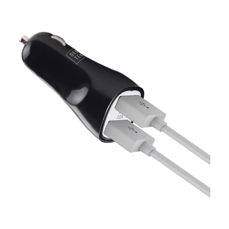 GENTEK Black Dual-Port USB Car Charger