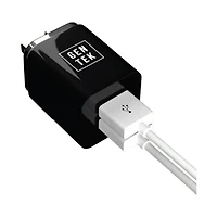 GENTEK Black Dual-Port USB Wall Charger