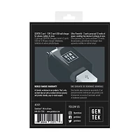 GENTEK Black Dual-Port USB Wall Charger