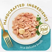 Purina Fancy Feast Appetizers Lickable Grain Free Wet Cat Food Topper Light Meat Tuna Appetizer with Scallop
