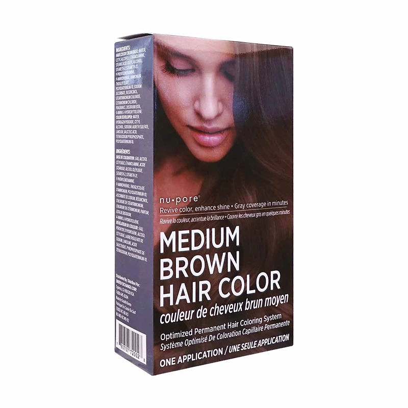 Nu-Pore Hair Color, Medium Brown