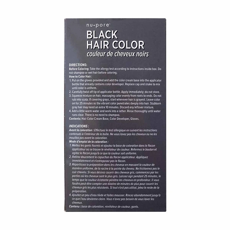 Nu-Pore Hair Color, Black