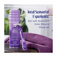 Skintimate Exotic Violet Blooms 4 Blade Disposable Razor, 4 ct